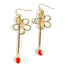Red Dew Drop Earrings
