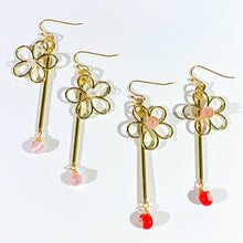 Red Dew Drop Earrings