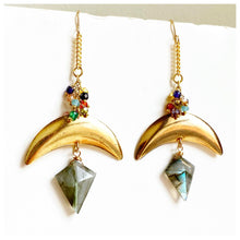 Mystic Labradorite Statement Earrings