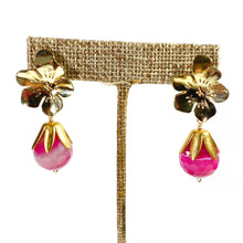 Gumdrop Neon Agate Earrings