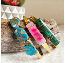 Neon Agate Cuff