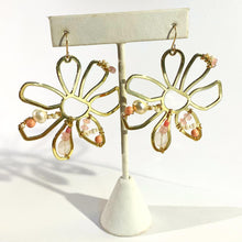 Flora Statement Earrings- Pink Pearl