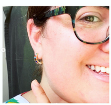Prism Rainbow Hoop Earrings