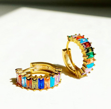 Prism Rainbow Hoop Earrings
