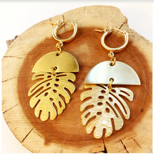 Monstera Statement Earrings