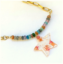 Glittering Star Pendant Statement Necklace