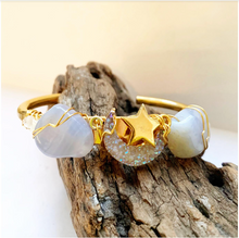 Glittering Moon and Star Cuff