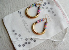 Beaded Boho Dangle Hoop Earrings- Loop de Loop