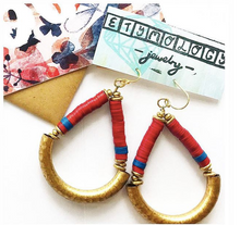 Beaded Boho Dangle Hoop Earrings- Loop de Loop