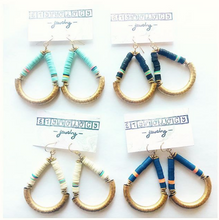 Beaded Boho Dangle Hoop Earrings- Loop de Loop