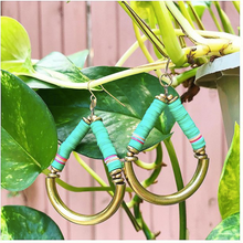 Beaded Boho Dangle Hoop Earrings- Loop de Loop