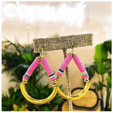 Beaded Boho Dangle Hoop Earrings- Loop de Loop