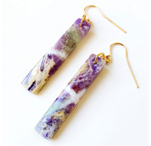 Petrified Amethyst Earrings