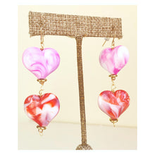 Double Heart Statement Earrings
