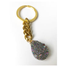 Druzy Quartz Keychain